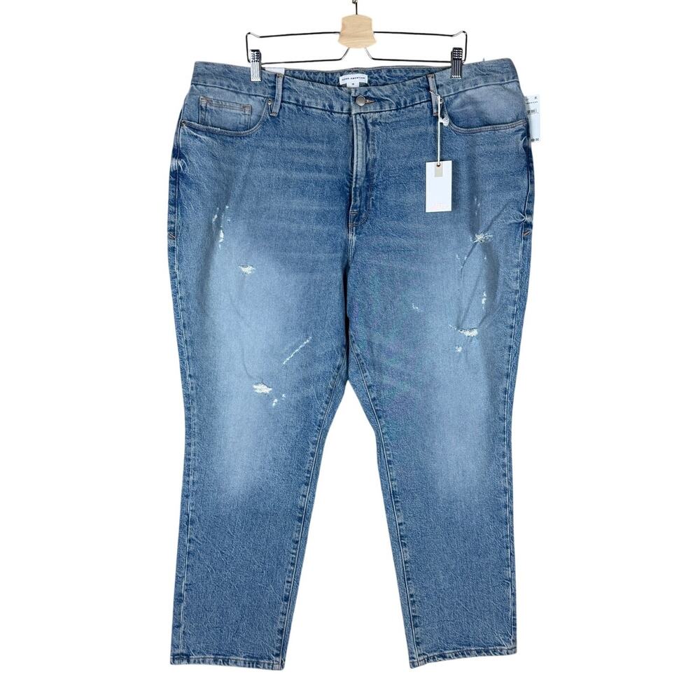 Good American Good Classic Distressed Skinny Leg Jeans Size 18 New with Tags